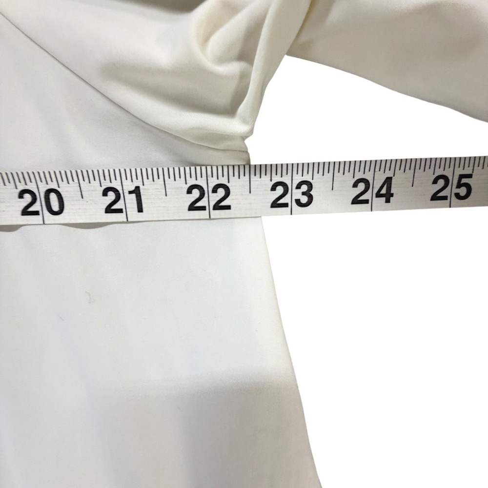 Jason by Comfy USA Lagenlook White Tunic L Oversized Pockets Cocoon Hem Lantern - Picture 6 of 11